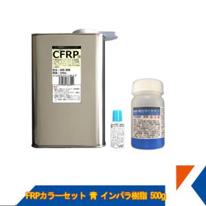 キクメン FRP 汎用 カラーセットインパラ 淡色透明樹脂500g 青 トナー・硬化剤付き 配送無料｜キクメンドットアジア