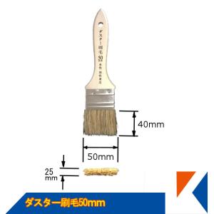 メール便可 ] 平柄刷毛 豚毛 幅50mm 【 ハケ 筆 絵画 】 : 画材