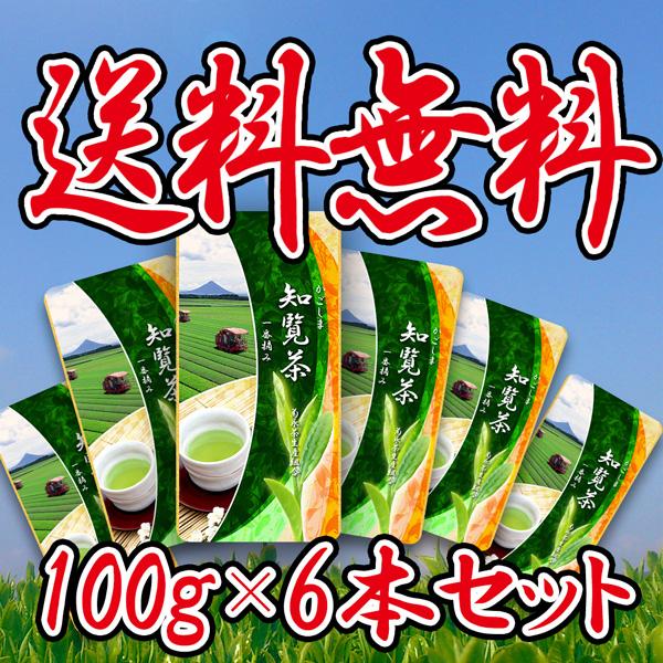 令和6年産１番茶のみ使用！「知覧茶」の100g×6本入り。【菊永茶生産組合】