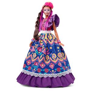 Barbie 2022 D?a De Muertos Doll Wearing Traditional Ruffled Dress