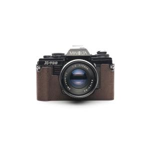 ミノルタ X700 ケース、BolinUS ハンドメイド 本革 ハーフカメラケース バッグ カバー Minolta X700用 ハンドストラップ付きコの商品画像