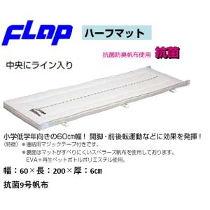 送料無料　FLAP　仲條　体操マット　ハーフマット　抗菌9号帆布　60×200×6cm　　F703　...