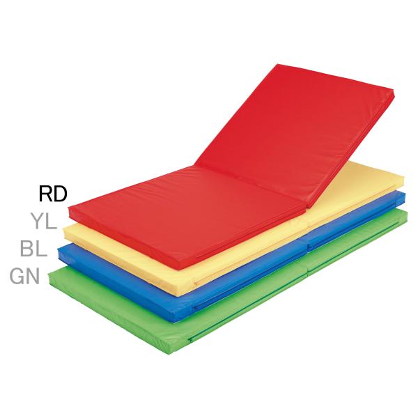 送料無料　体操マット　KANEYA　カネヤ　軽量カラー折りたたみマット　赤　K-4565RD　法人限...