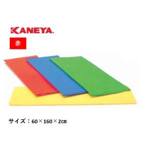 （送料無料）（個人宅配送不可）　KANEYA　カネヤ　エアロビクスマット　60×160×2cm　赤　...