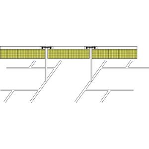 送料別)(三和体育)バドミントン 学校 体育用具 スポーツ用具 支柱間用