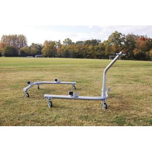 (送料別)(法人様限定)　学校　体育　サッカー　サッカーゴール運搬台車　アルミ製　(三和体育)Ｓ-0999