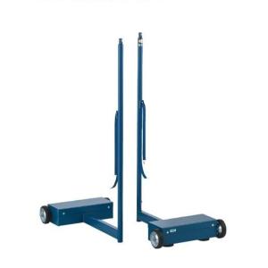 (送料別)(個人宅配送不可)(三和体育)　バドミントン　学校　体育　バドミントン支柱　移動式　検定品　Ｓ-7198