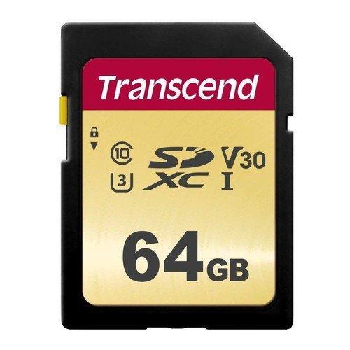 『取寄品』トランセンド SDカード UHS-I U3 MLC 64GB TS64GSDC500S