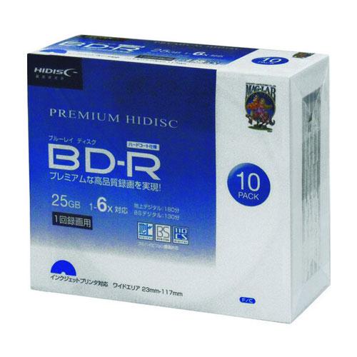 磁気研究所 ハイディスク BD-R 映像用 6倍速対応 25GB 10枚入 HDVBR25RP10S...