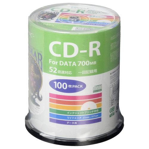 磁気研究所 ハイディスク CD-R データ用 52倍速対応 700MB 100枚入 HDCR80GP...