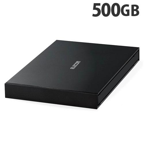 『代引不可』エレコム 外付けポータブルSSD 500GB ブラック ESD-EJ0500GBKR ポ...