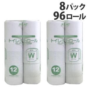 トイレットペーパー ダブル 25m 8パック 96ロール 再生紙 家庭紙 トイレットロール｜よろずやマルシェYahoo!ショッピング店