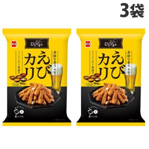 岩塚製菓 THE ひとつまみ えびカリ 80g×3袋 せんべい あられ おかき おつまみ カレー味