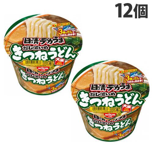 日清食品 日清デカうま きつねうどん だし濃いめ 106g×12個 うどん カップ麺 インスタント麺...