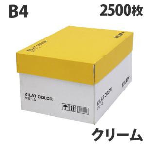 カラーコピー用紙 クリーム B4 2500枚 用紙 OA用紙 印刷用紙 無地 『送料無料（一部地域除く）』