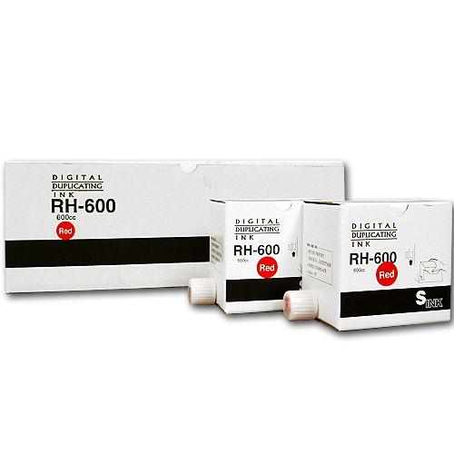 『代引不可』 軽印刷機対応インク RH600 赤 5本セット 汎用品『返品不可』