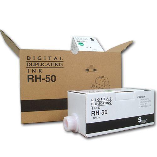 『代引不可』 軽印刷機対応インク RH-50 緑 6本セット 汎用品『返品不可』『送料無料（一部地域...