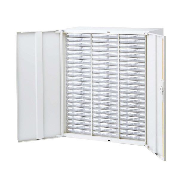 『代引不可』『当店人気商品』 扉付プラスチックキャビネット（3列浅型23段） RW45-N10HC6...