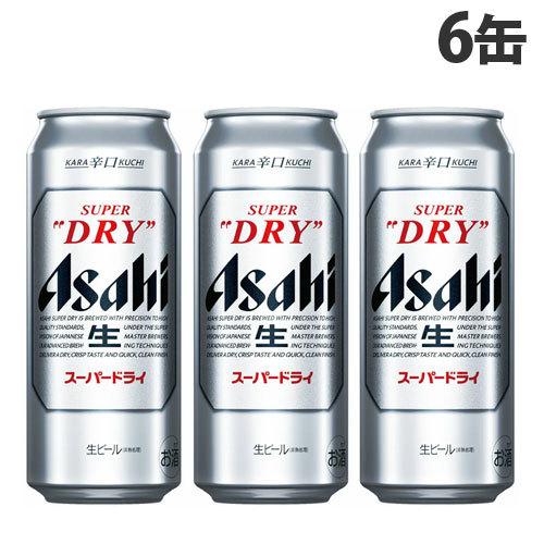 『お一人様1セット限り』アサヒ スーパードライ 500ml×6缶 ビール 酒 お酒 缶ビール 酒類 ...