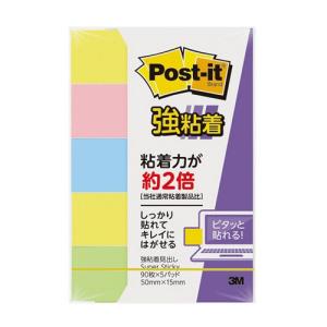 3M ふせん ポストイット 強粘着 50×15mm パステルカラー混色 90枚×5冊入 700SS-K スリーエム post-it 付箋 粘着メモ｜kilat