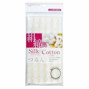 お肌つるん! 絹綿混ボディタオル 24×100c...の商品画像