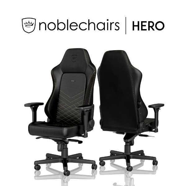 『代引不可』noblechairs ゲーミングチェア HERO ゴールド NBL-HRO-PU-GO...