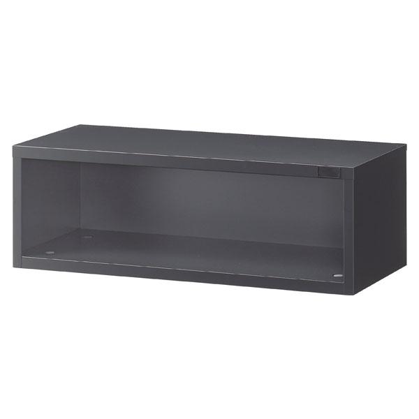 『代引不可』生興 ASKシリーズ 1段オープン書庫 ブラック 上下兼用 W880×D400×H300...