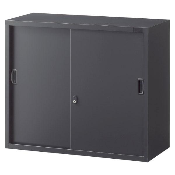 『代引不可』生興 ASKシリーズ 引戸書庫 ブラック 上置用 W880×D400×H750mm AS...