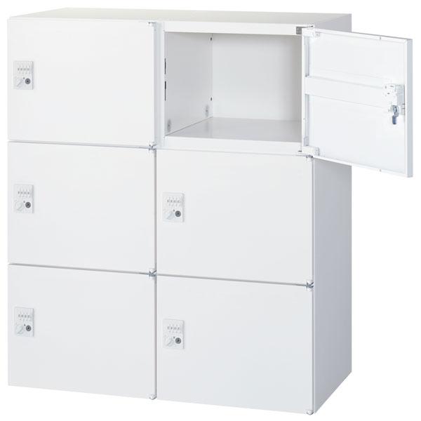 『代引不可』生興 クウォール 6人用パーソナルボックス ダイヤル錠 W900×D450×H1050m...