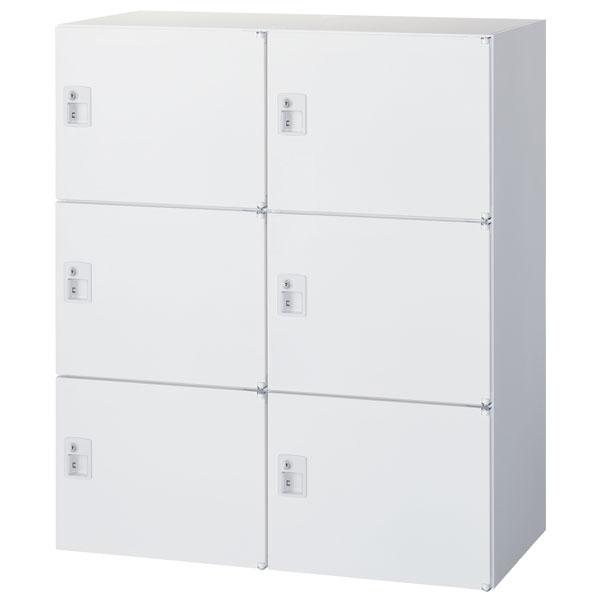 『代引不可』生興 クウォール 6人用パーソナルボックス シリンダー錠 W900×D450×H1050...