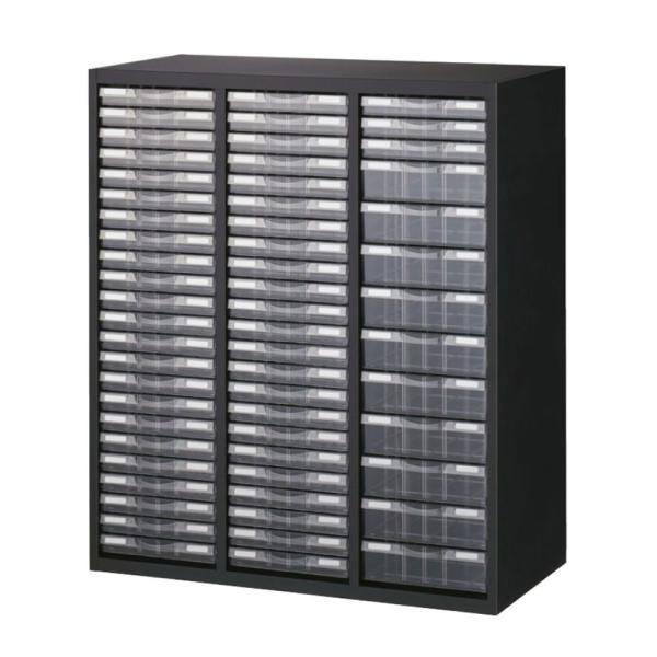 『代引不可』レターケース プラスチックキャビネット A4/B4 浅型49深型10 下置用 ブラック ...