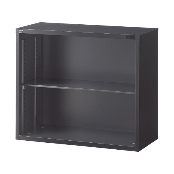 『代引不可』書庫 オープン書庫 H750mm ブラック ALZK-K32 スチール書庫 A4 黒 上...