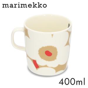 マリメッコ ウニッコ マグカップ 400ml ホワイト×ベージュ×レッド Marimekko Unikko マグ マグコップ カップ 食器 北欧食器｜kilat