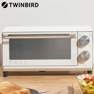 ツインバード オーブントースター 2枚焼き ホワイト TS-D038W トースター 2枚 パン焼き 温度調節 コンパクト シンプル｜kilat