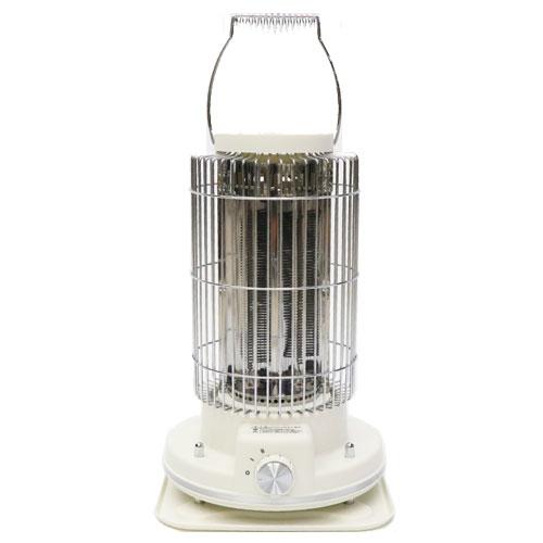 レトロ調電気ストーブ ホワイト HDL-4249 電気ストーブ ヒーター 遠赤外線 小型 軽量 コン...