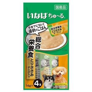 いなば 犬用ちゅ〜る 総合栄養食とりささみチーズ入り 14g×4本 D-107｜kilat