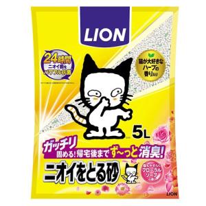 ライオン ニオイをとる砂 フローラルソープの香り 5L