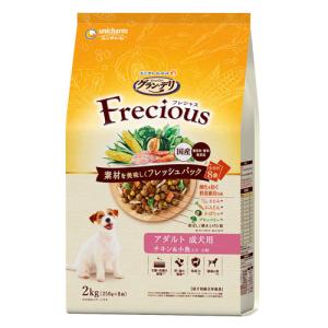 ユニ・チャーム グラン・デリ Frecious 総合栄養食 成犬用 チキン＆小魚入り 2kg ドッグフード ドライフード 国産｜kilat