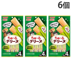 『ポイント10倍』『代引不可』『お1人様1セット限り』『ゆうパケット配送』ちゅ〜る テリーヌ ささみ＆緑黄野菜 15g 4本入 6個 いなば