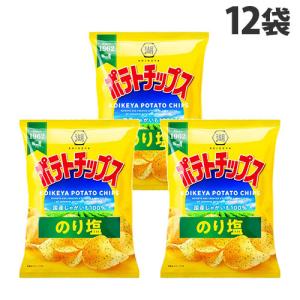 コイケヤ ポテトチップス のり塩 60g×12袋 お菓子 スナック菓子 ポテチ 湖池屋 のりしお 海苔塩｜kilat