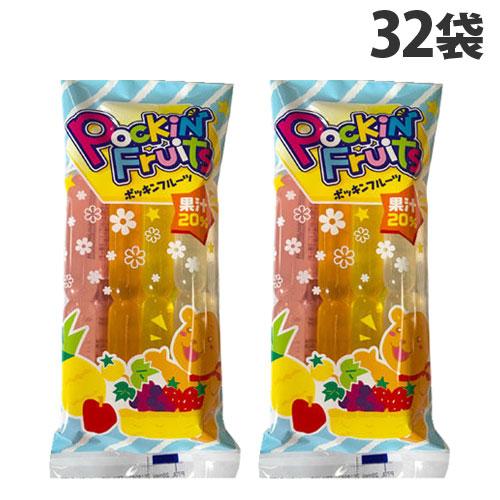 マルゴ食品 ポッキンフルーツ 果汁20％ 8本入×32袋 お菓子 ジュース チューペット シャーベッ...