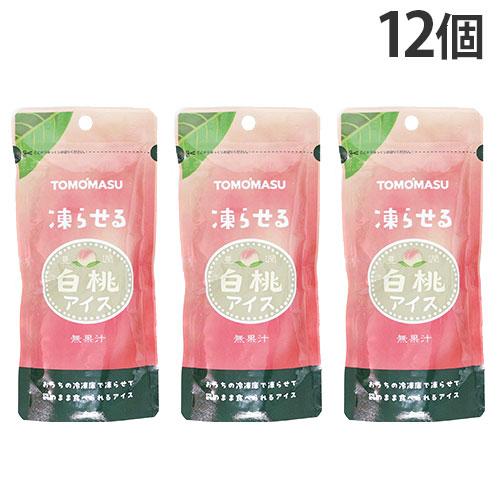 友桝飲料 果実アイス 白桃 80g 12個 パウチタイプ