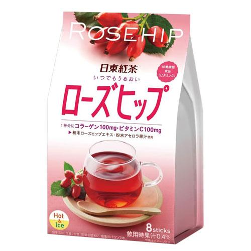 日東紅茶 いつでもうるおいローズヒップ 11g×8本入 インスタント 飲料 スティックタイプ Ros...