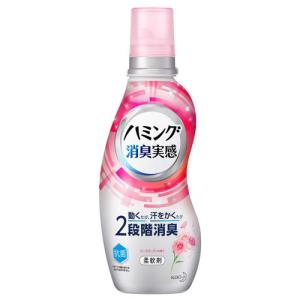 花王 柔軟剤 ハミング 消臭実感 ローズガーデンの香り 本体 530ml 衣類ケア 衣類用 衣類用柔軟剤 消臭効果 消臭｜kilat