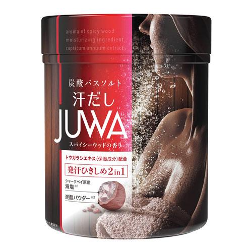 白元アース 入浴剤 汗だしJUWA スパイシーウッドの香り 500g 炭酸バスソルト お風呂 入浴 ...