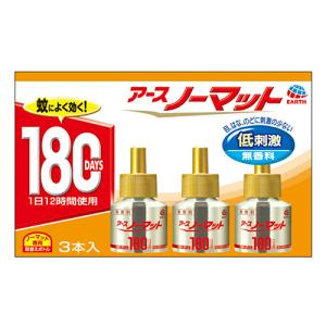 アース製薬 アースノーマット 取替えボトル 180日用 無香料 3本入 液体蚊取り 液体 蚊取り プラグ式 低刺激 無香 蚊 駆除