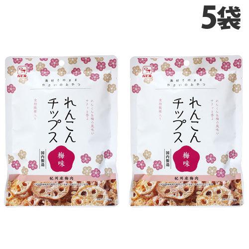 カモ井食品 れんこんチップス 梅味 22g×5袋 お菓子 おつまみ 野菜チップス 野菜スナック レン...