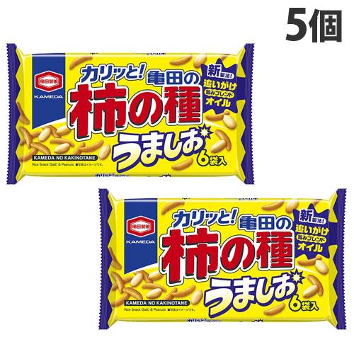 亀田製菓 亀田の柿の種 うましお 6袋入×5個 柿の種 ガーリック カリカリ 珍味 おつまみ やみつ...