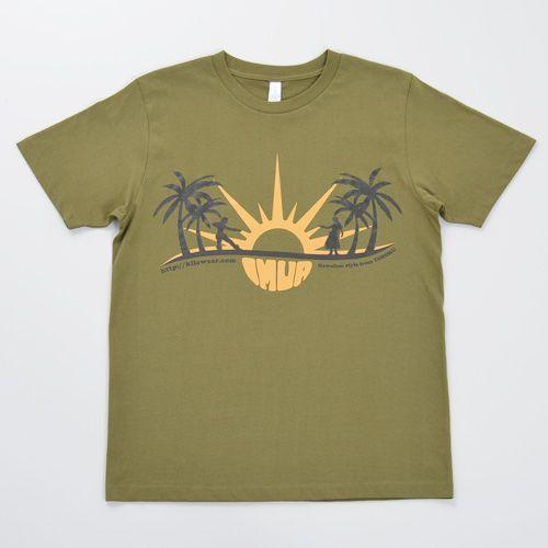 ハワイ Tシャツ IMUA（イムア） 東北チャリティー カーキ