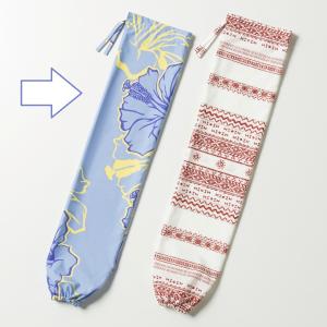 パウケース パウスカート収納袋 ハイビスカス柄 ブルー